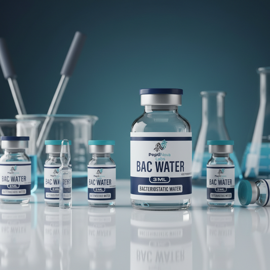 Viales con etiqueta BAC Water